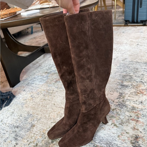 Dolce Vita Brown Suede Heeled Boots - Picture 4 of 10